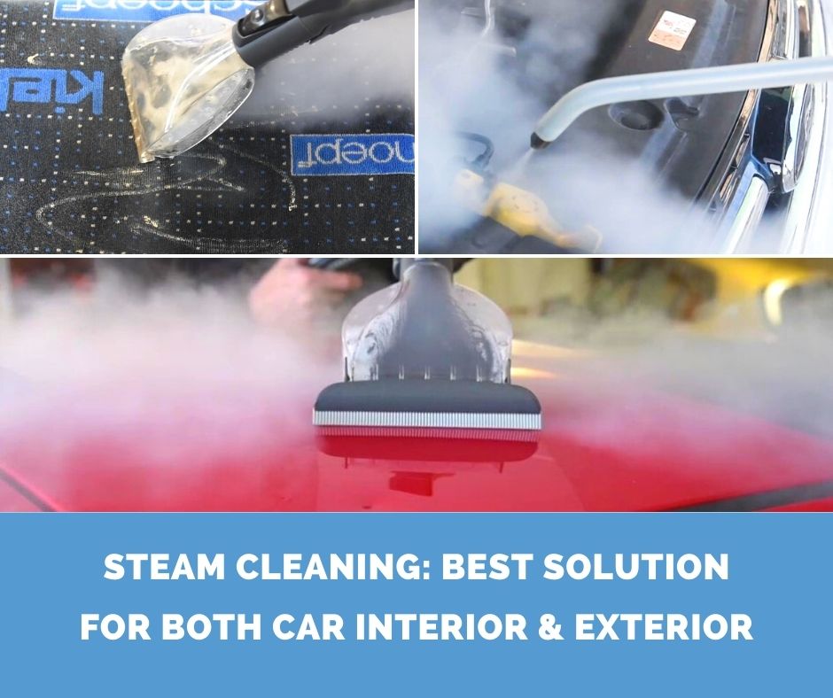 Steam cleaning of all plastic components in the car interior - Car